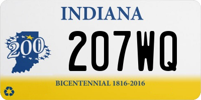 IN license plate 207WQ