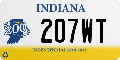 IN license plate 207WT