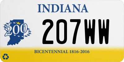 IN license plate 207WW