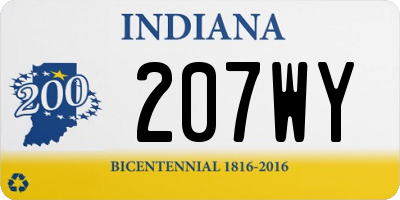 IN license plate 207WY