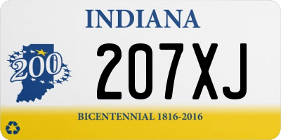 IN license plate 207XJ