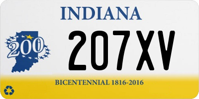 IN license plate 207XV