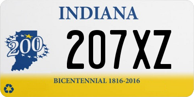 IN license plate 207XZ