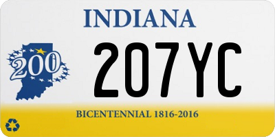 IN license plate 207YC