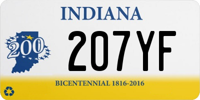 IN license plate 207YF