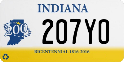 IN license plate 207YO