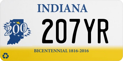 IN license plate 207YR