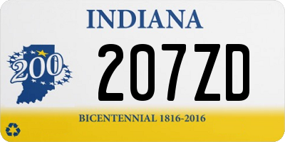 IN license plate 207ZD