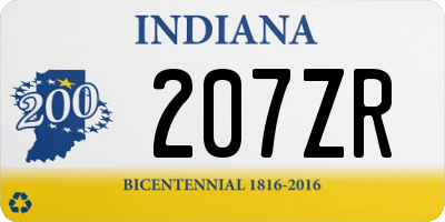 IN license plate 207ZR