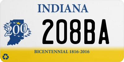 IN license plate 208BA