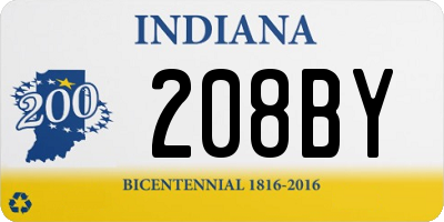 IN license plate 208BY