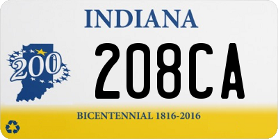 IN license plate 208CA