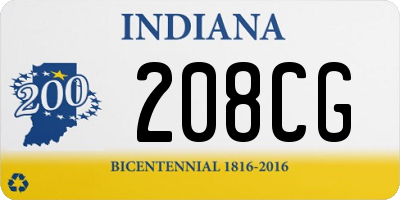 IN license plate 208CG