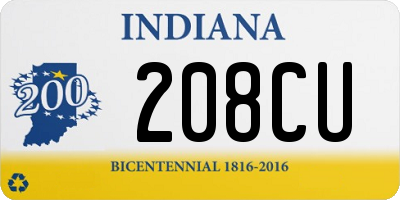 IN license plate 208CU