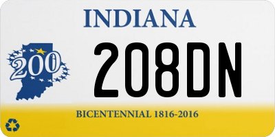 IN license plate 208DN