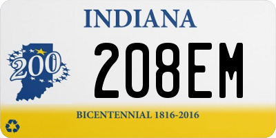 IN license plate 208EM