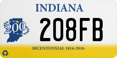 IN license plate 208FB