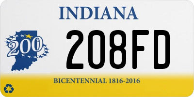 IN license plate 208FD