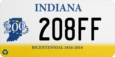 IN license plate 208FF