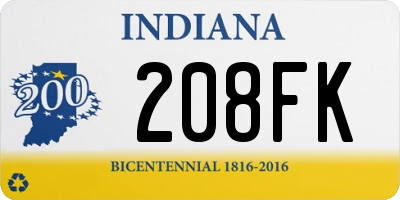 IN license plate 208FK