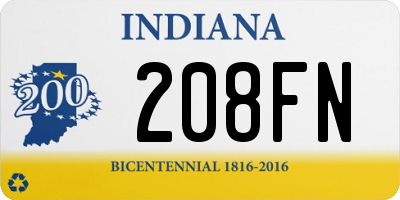 IN license plate 208FN