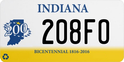 IN license plate 208FO