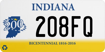 IN license plate 208FQ