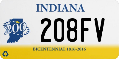 IN license plate 208FV