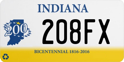 IN license plate 208FX