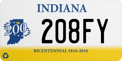 IN license plate 208FY