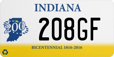 IN license plate 208GF