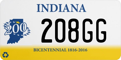 IN license plate 208GG