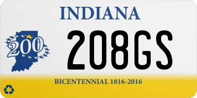 IN license plate 208GS