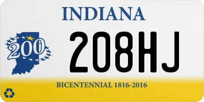 IN license plate 208HJ