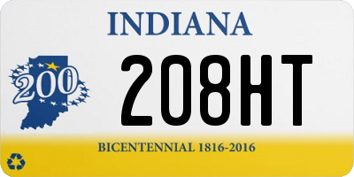 IN license plate 208HT