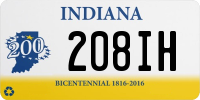 IN license plate 208IH
