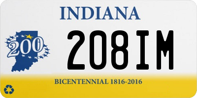 IN license plate 208IM