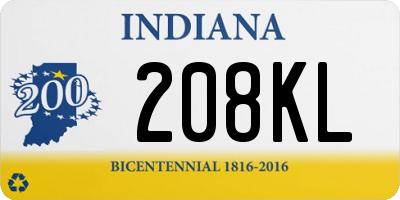 IN license plate 208KL