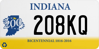 IN license plate 208KQ