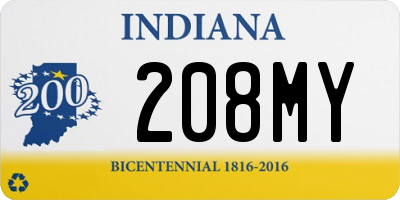 IN license plate 208MY