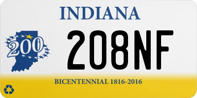 IN license plate 208NF