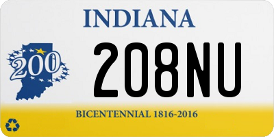 IN license plate 208NU