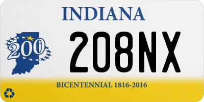 IN license plate 208NX