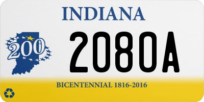 IN license plate 208OA