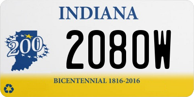 IN license plate 208OW