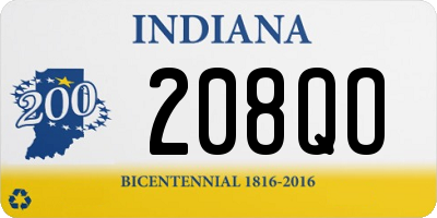 IN license plate 208QO