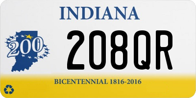 IN license plate 208QR