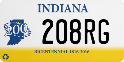 IN license plate 208RG