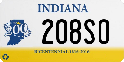 IN license plate 208SO