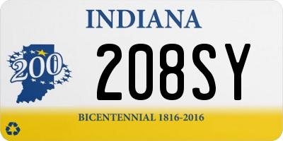 IN license plate 208SY